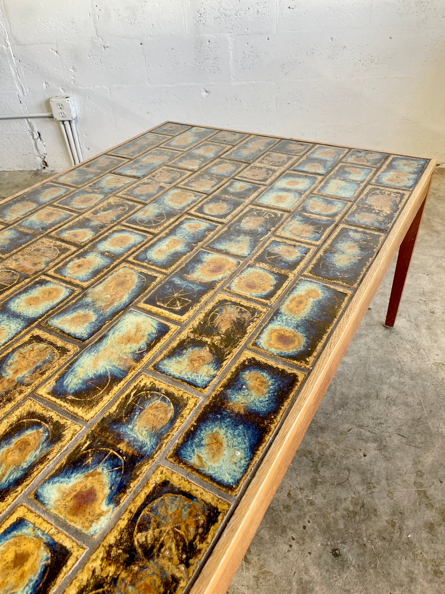 On Hold Danish Modern Tile Coffee Table