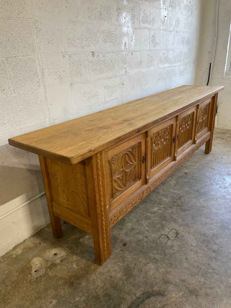Danish Scandinavian Oak Sideboard or Media Console Henning Kjaernulf