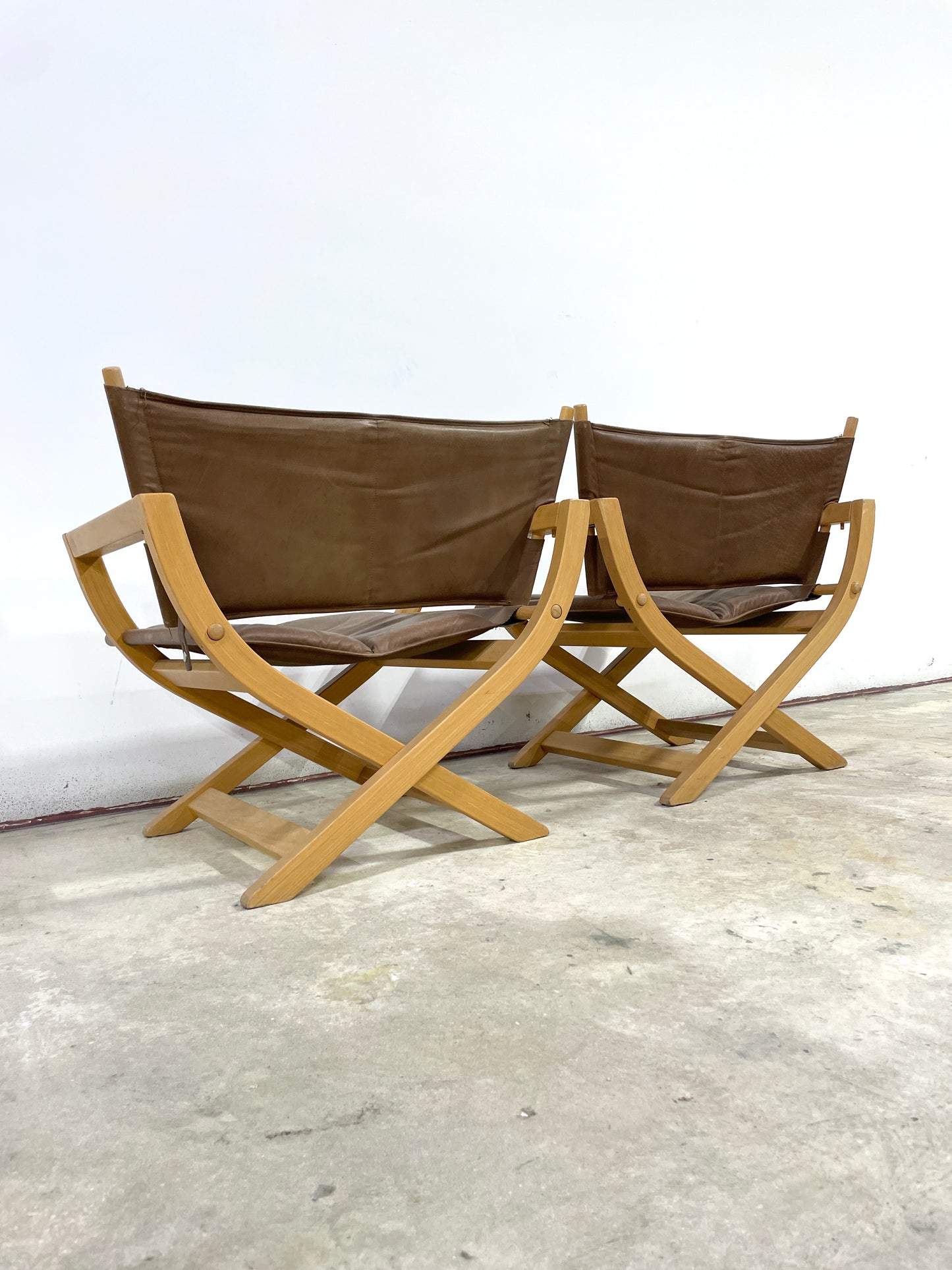 Danish Modern Director Folding Chairs by Ingmar Relling for Westnofa