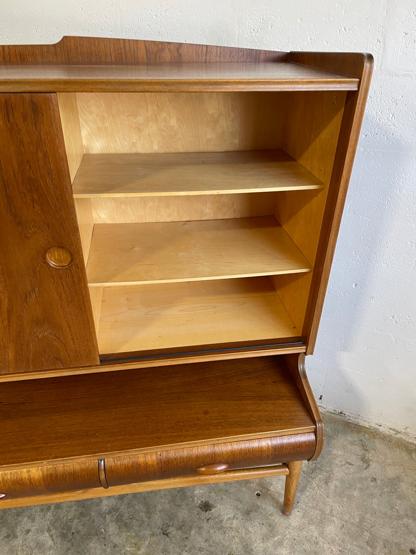 Danish Mid Century Modern Tall Sideboard or Buffet