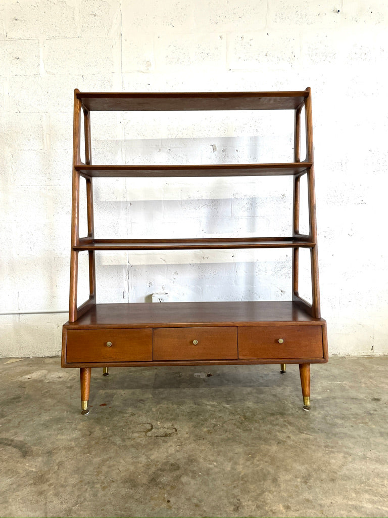 Mid Century Modern Sculpted Bookcase