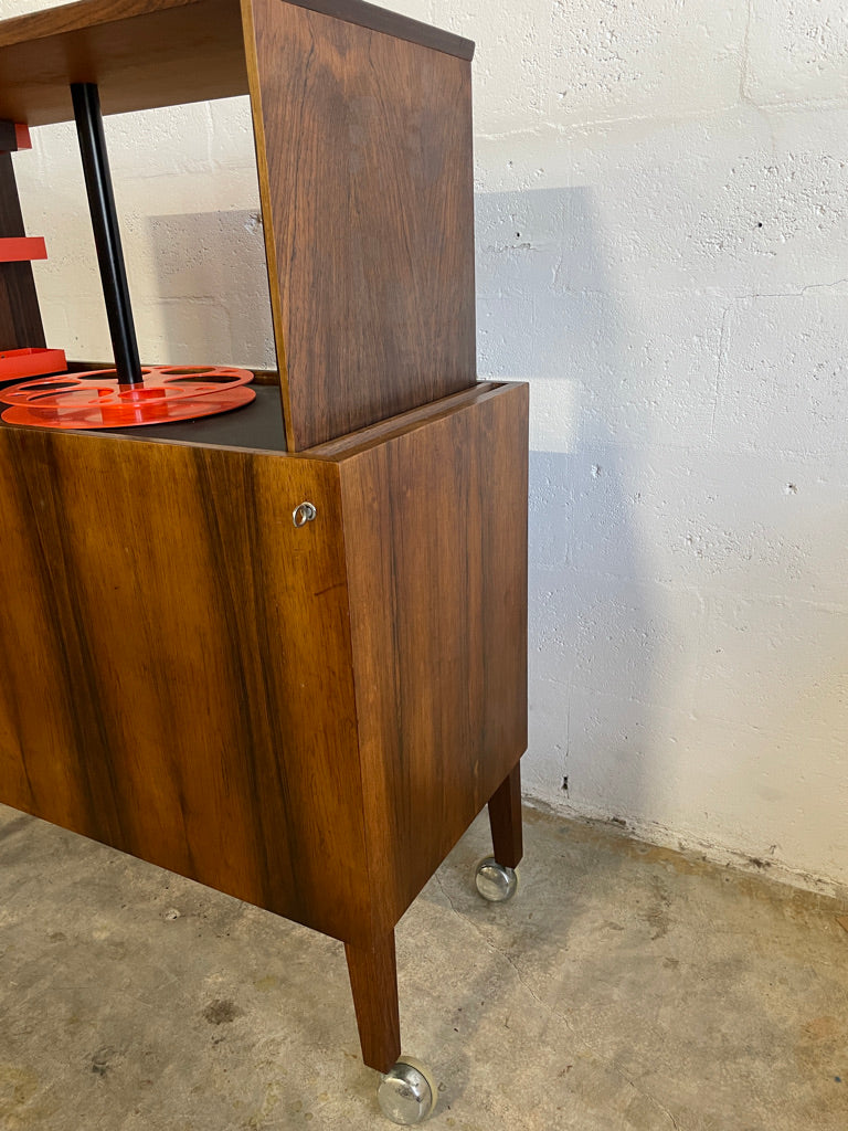 Danish Mid Century Hydraulic Drinks Cabinet or Bar by Kai Kristiansen