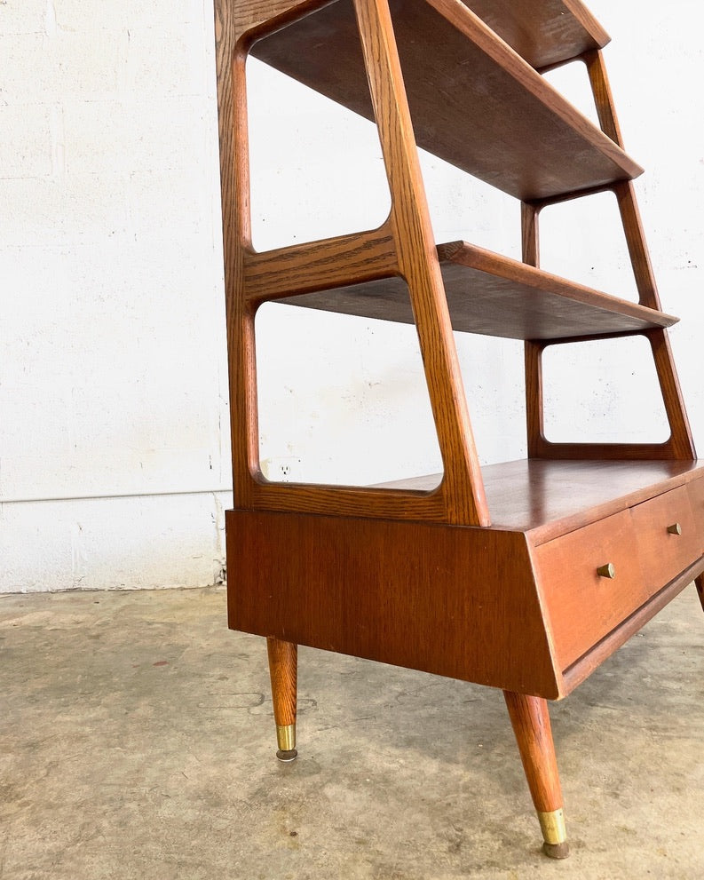 Mid Century Modern Sculpted Bookcase