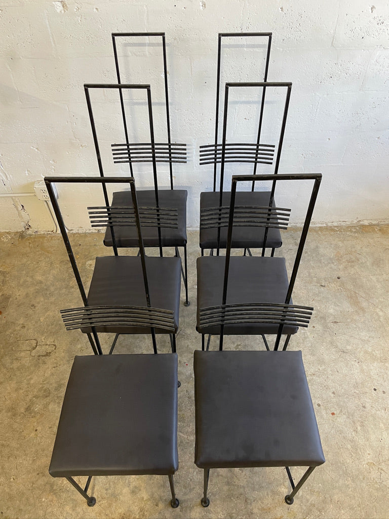 Goram Olsson Vintage Wrought Iron Dining Chairs