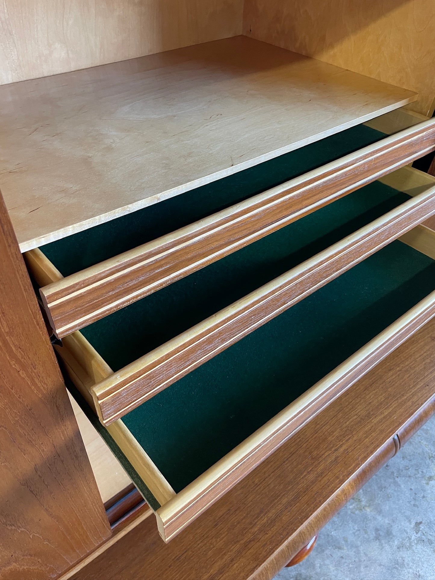 Danish Mid Century Modern Tall Sideboard or Buffet