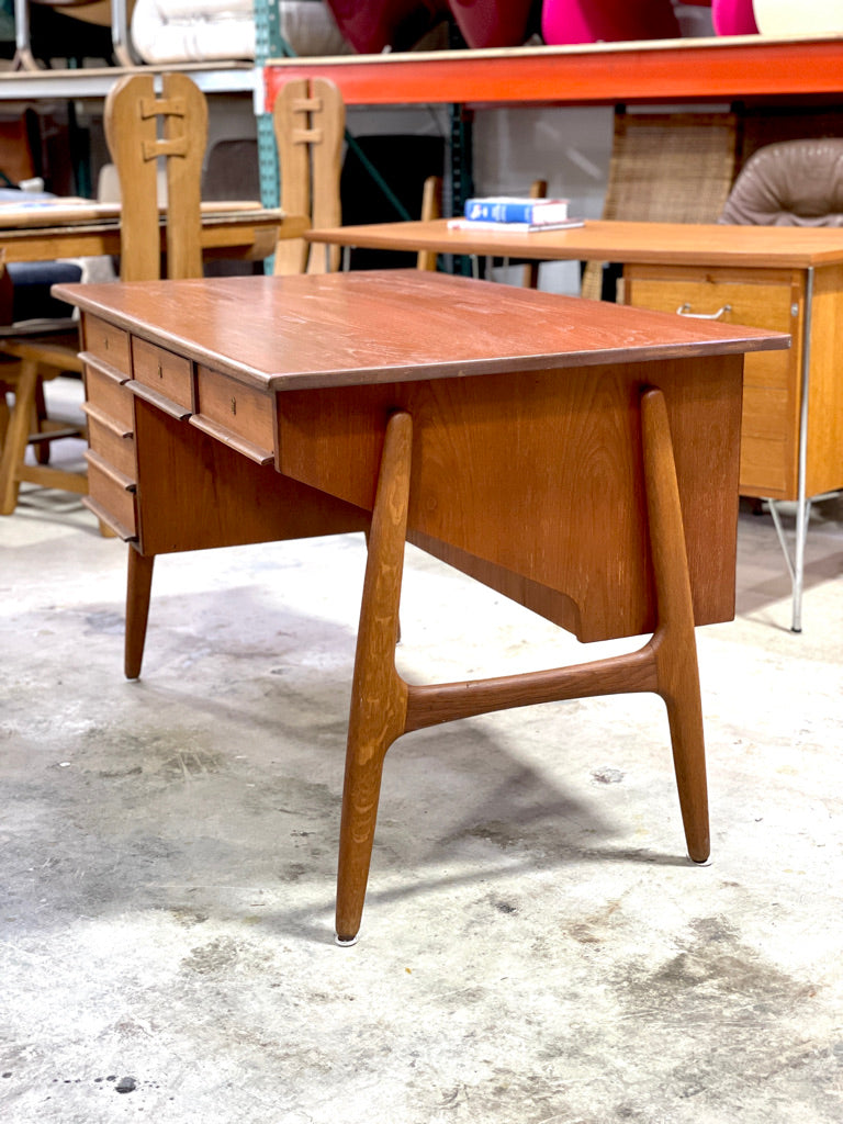 Danish Mid Century Modern Floating Desk