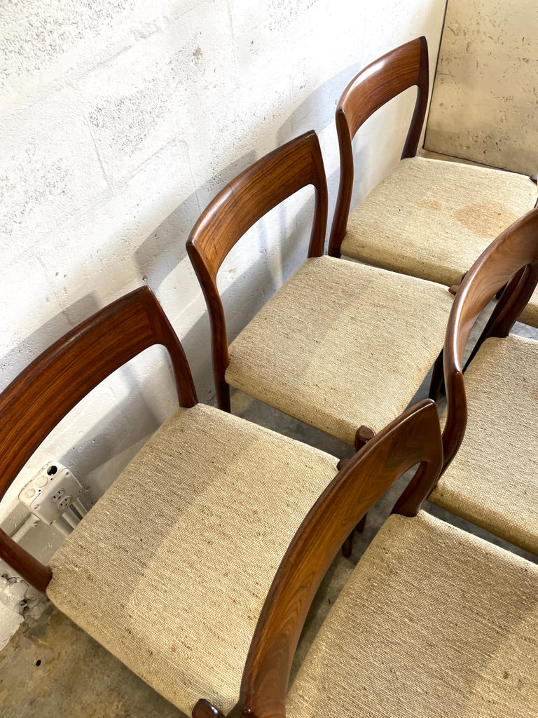 Niels Moller Model 75 Set of 10 Rosewood Danish Modern Dining Chairs