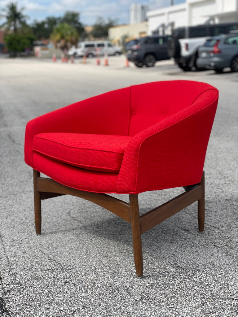 Mid Century Barrel Chairs by Lawrence Peabody