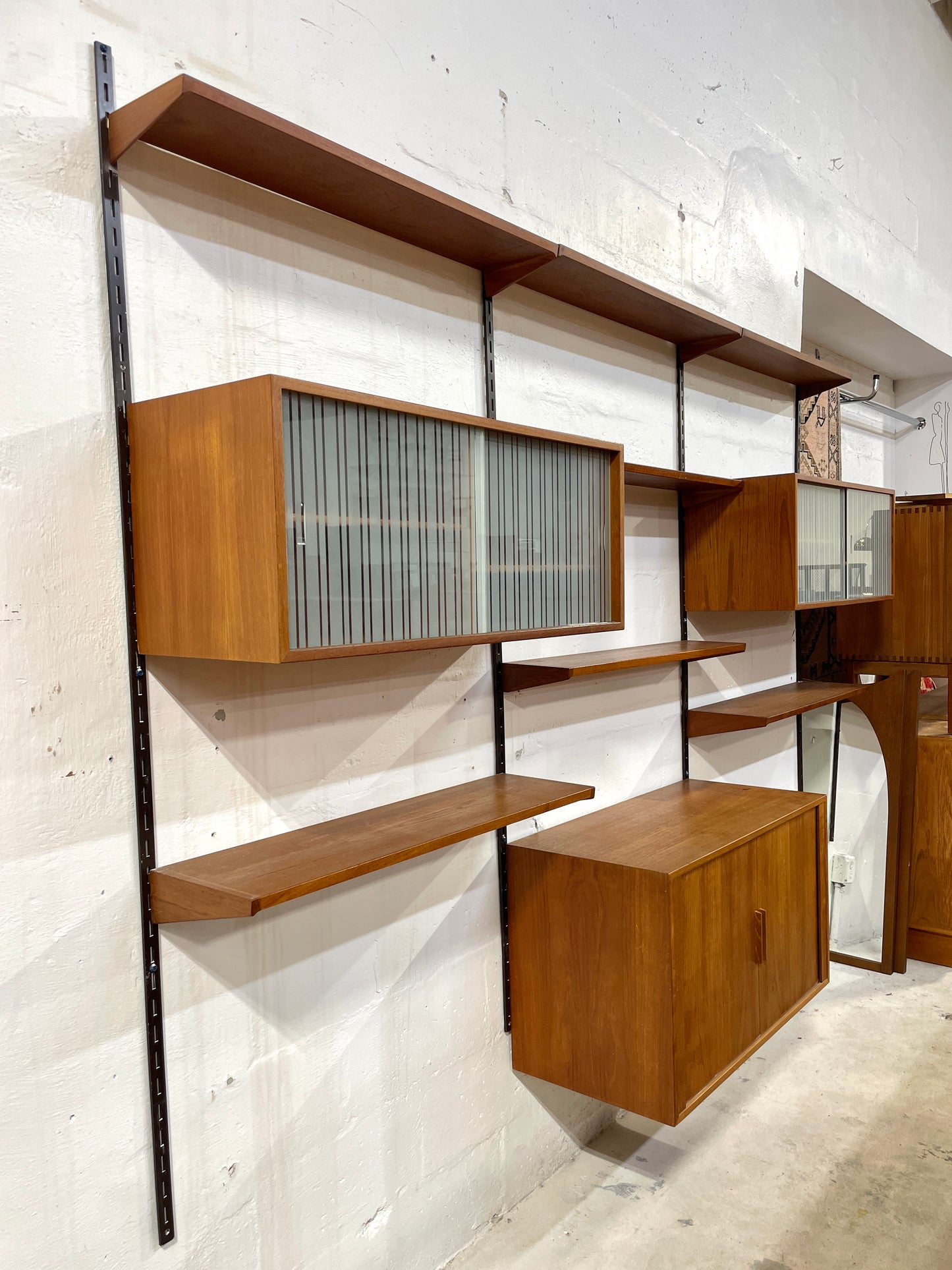 Danish Modern Wall Unit of Shelving System by Kai Kristiansen for FM Mobler