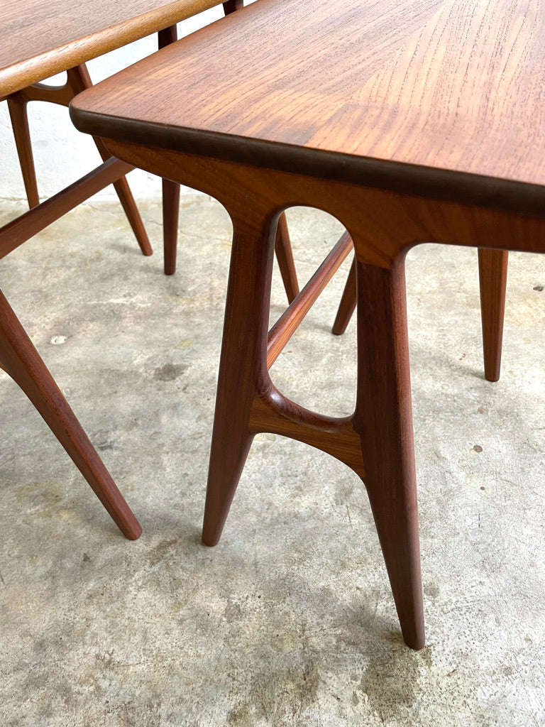 Vintage Danish Modern Teak Nesting Tables Erling Torvits