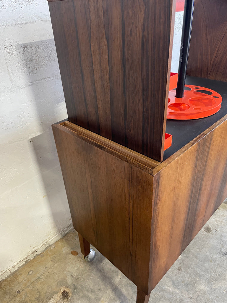 Danish Mid Century Hydraulic Drinks Cabinet or Bar by Kai Kristiansen