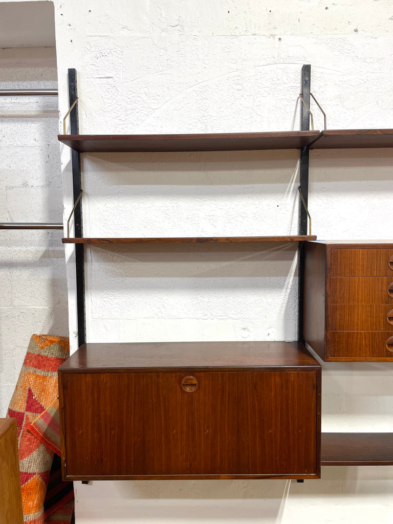 Danish Mid Century Modern Rosewood Wall Unit by HG Furniture