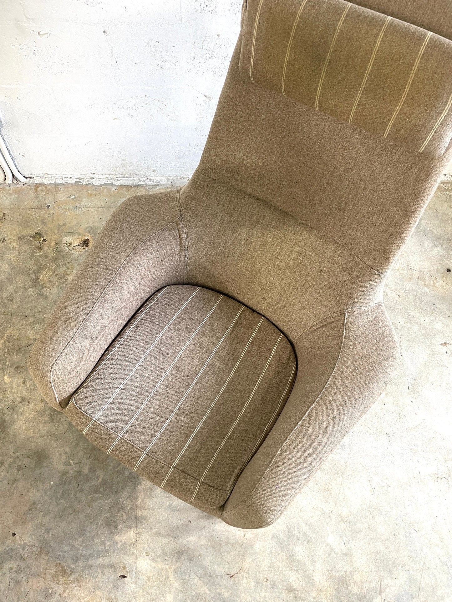 Madsen and Schubell MS30 Highback Recliner Lounge Chair and Ottoman Danish Mid Century Modern