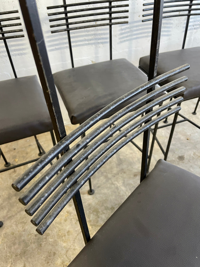 Goram Olsson Vintage Wrought Iron Dining Chairs