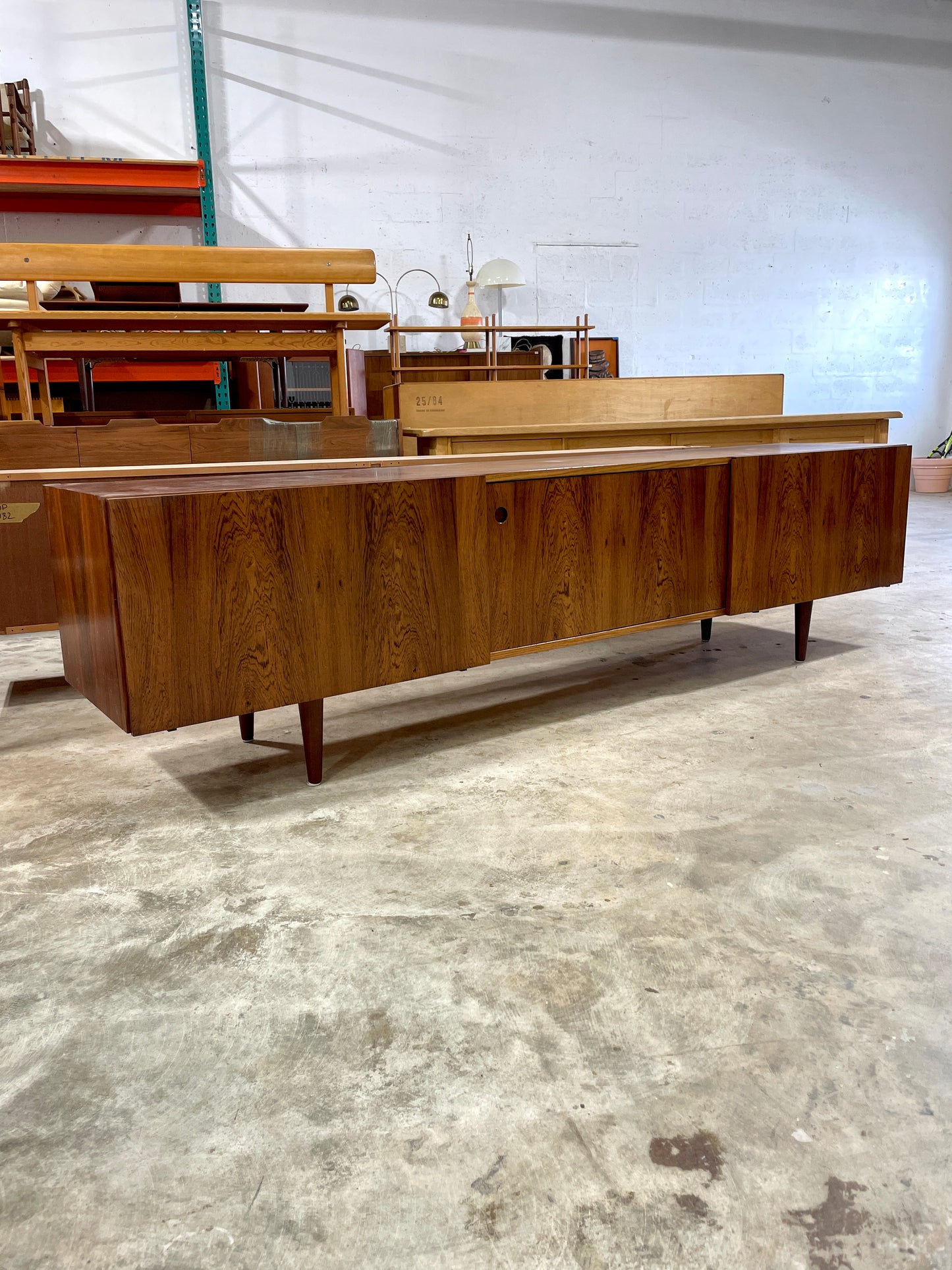 Ib Kofod Larsen Danish Modern Rosewood Credenza or Console