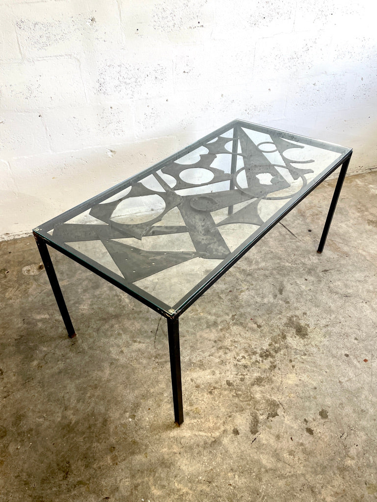 Mid Century Brutalist Coffee or Console Table