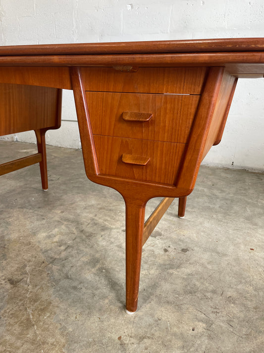 Carl Aage Skov Danish Modern Floating Teak Desk