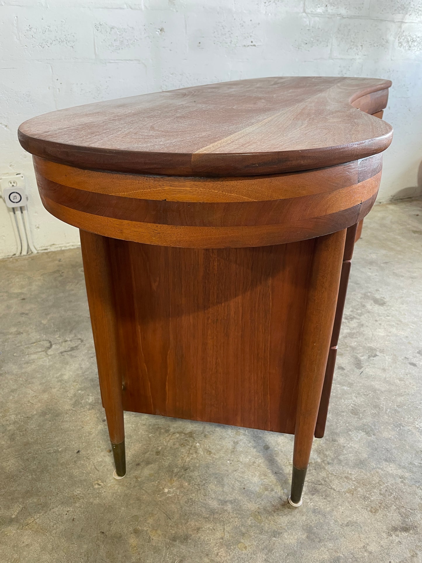 Mid Century Modern Kidney Shaped Desk