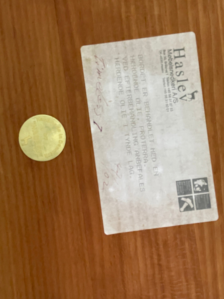 Danish Modern Oak Dining Table by Haslev