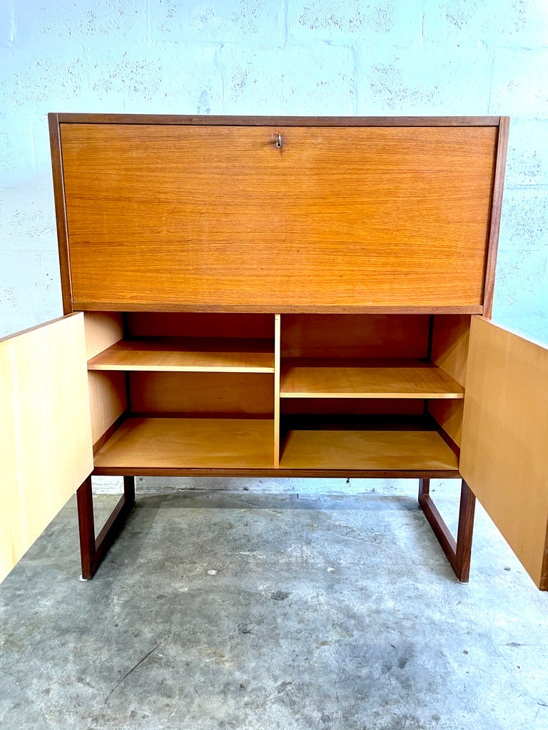 Danish Modern Teak Bar Cabinet by Arne Wahl-Iversen for IKEA