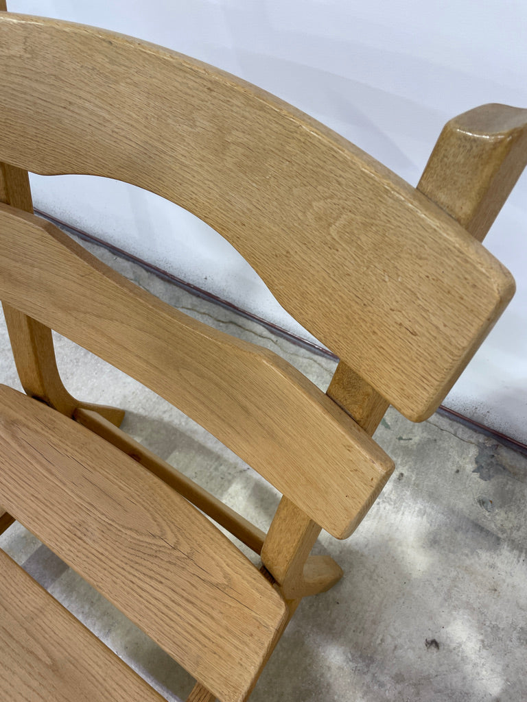Pair of Dittmann & Co Brutalist Fireplace Oak Danish Modern Chairs