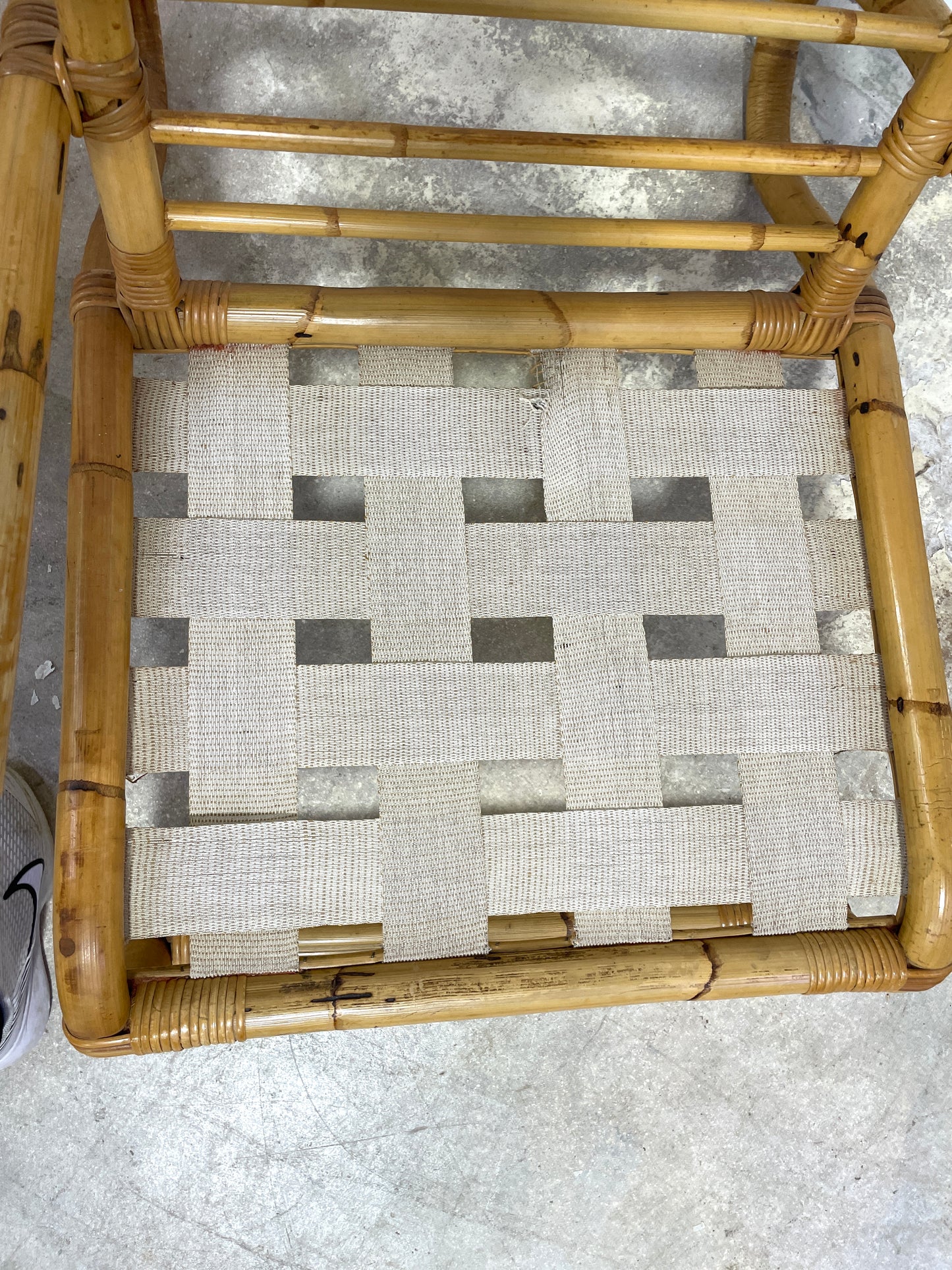 Vintage Pair Bamboo Chairs