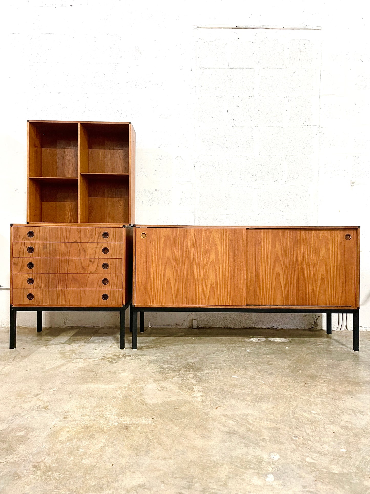 Hans Hove & Palle Petersen Shelving Unit Bookcase Credenza and Hutch