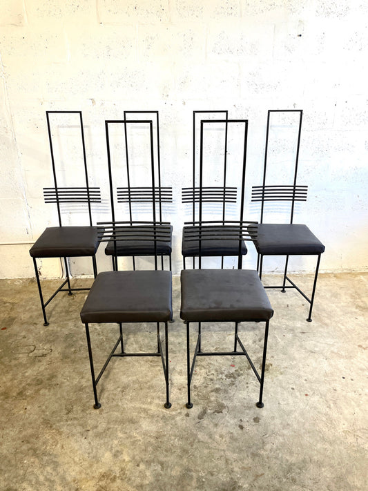 Goram Olsson Vintage Wrought Iron Dining Chairs