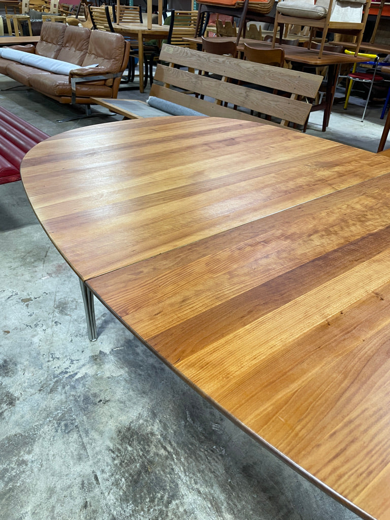 Danish Modern Oak Dining Table by Haslev
