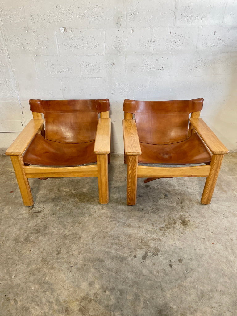 Pair Scandinavian Modern "Natura" Chairs by Karin Mobring
