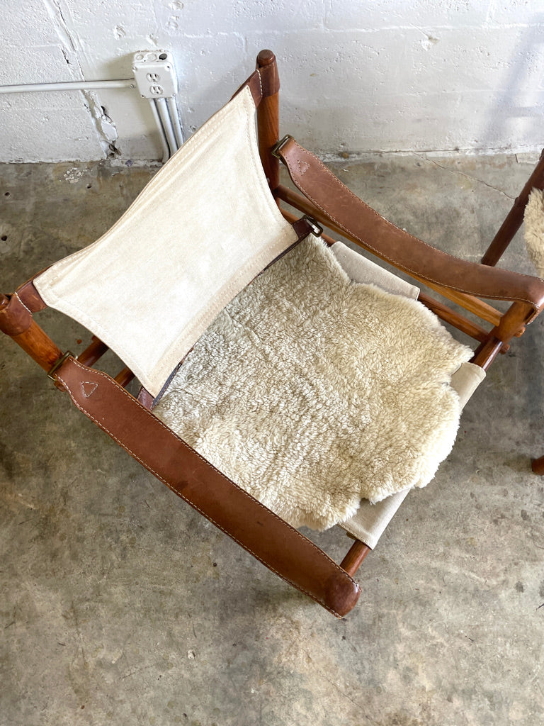 Pair Arne Norell Sirocco Safari Chairs Scandinavian Modern