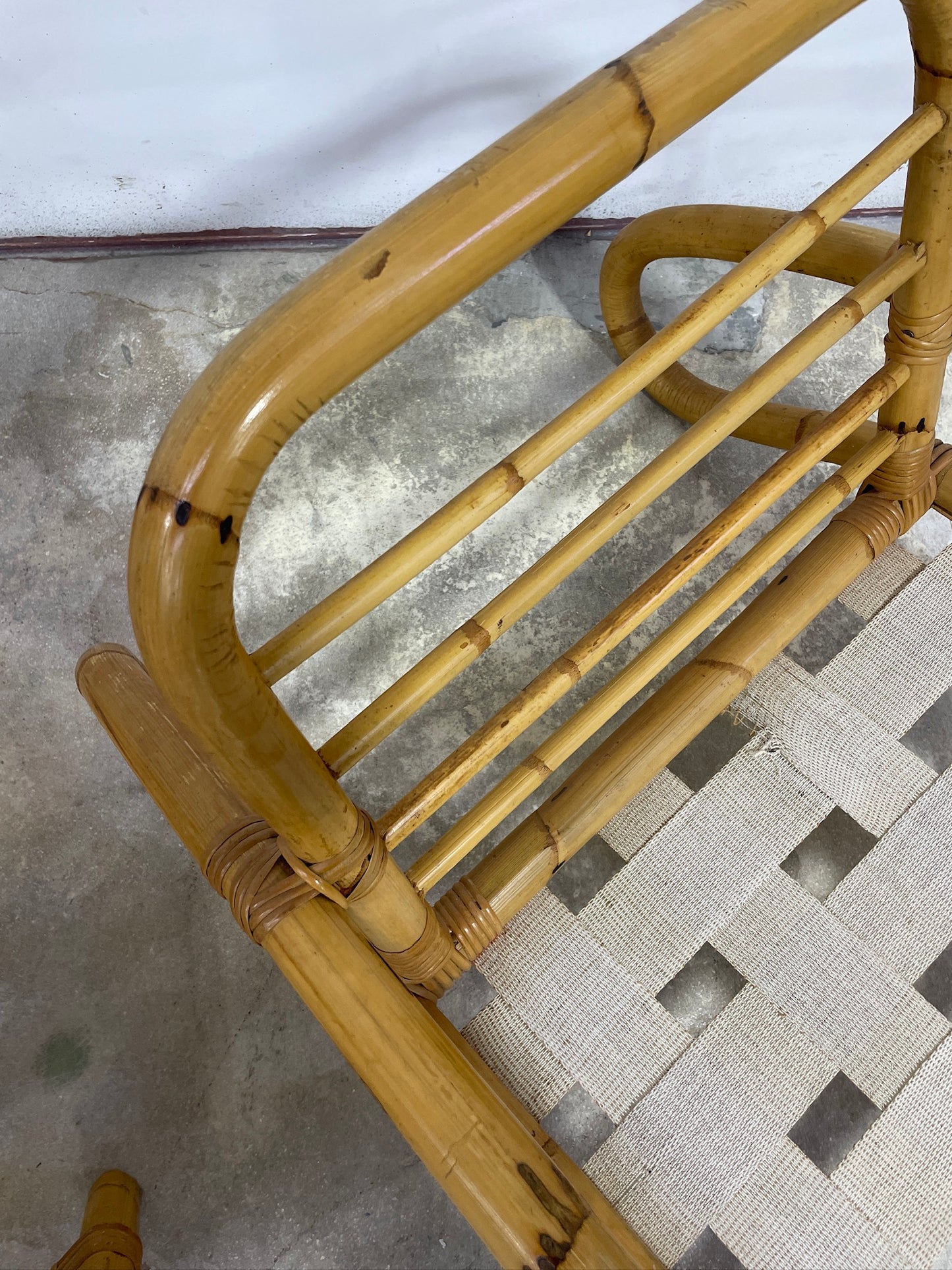 Vintage Pair Bamboo Chairs