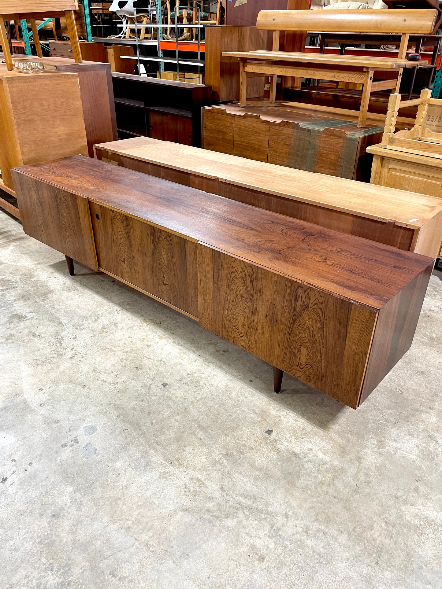 Ib Kofod Larsen Danish Modern Rosewood Credenza or Console