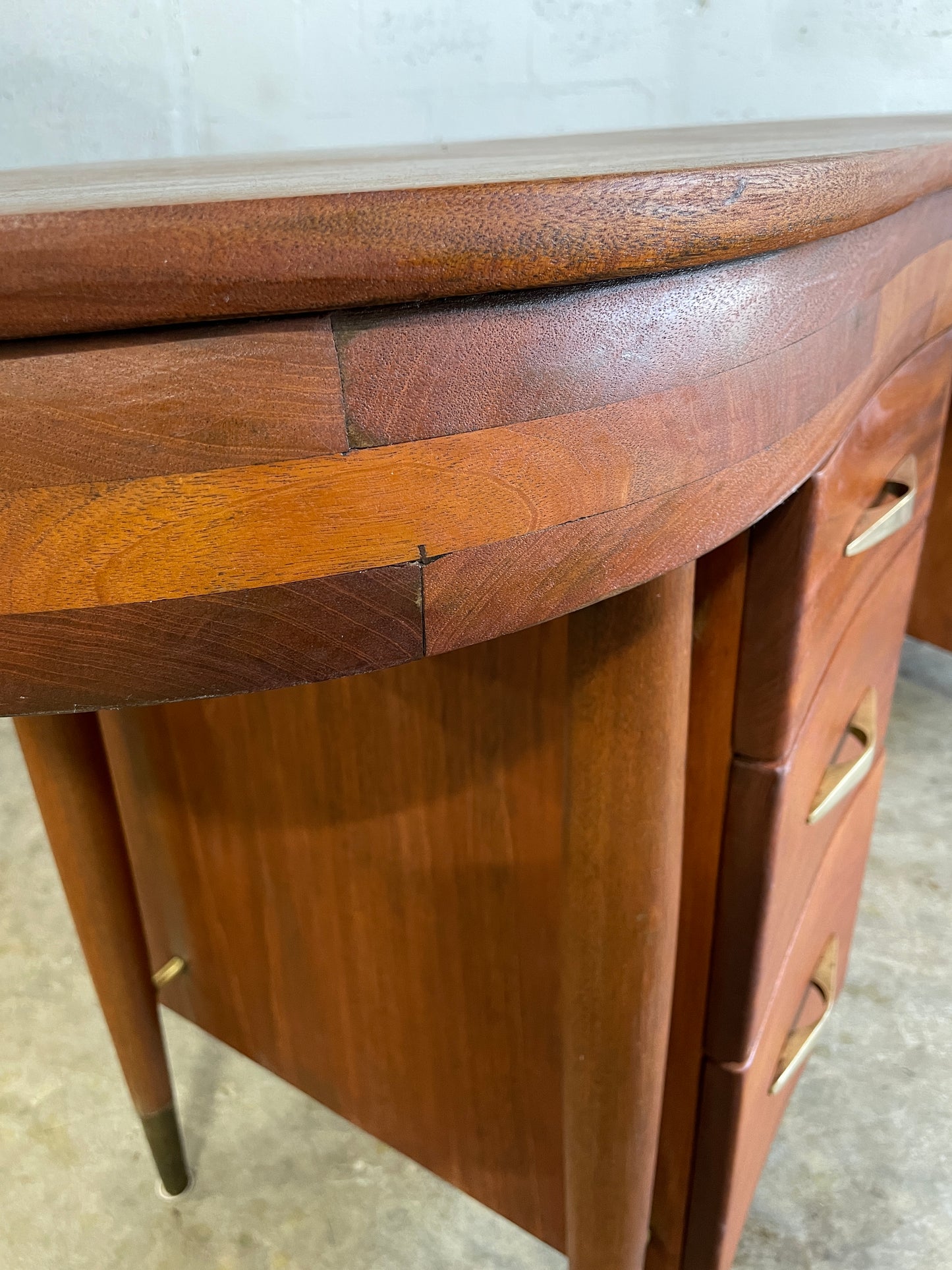 Mid Century Modern Kidney Shaped Desk