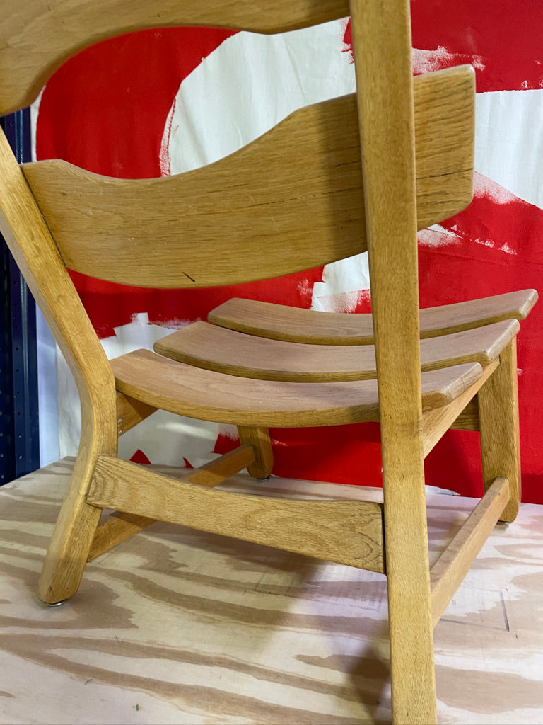 Pair of Dittmann & Co Brutalist Fireplace Oak Danish Modern Chairs