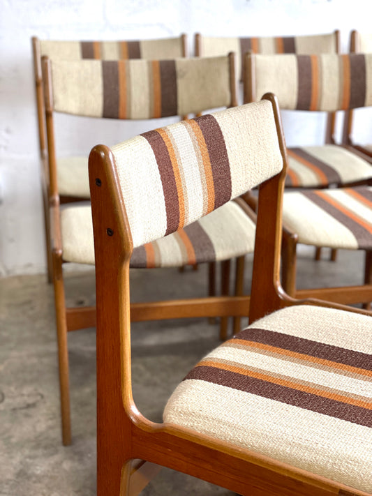 Erik Buch Danish Modern Teak Dining Chairs Set of 8