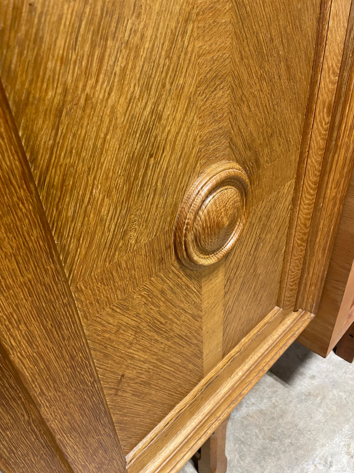Danish Scandinavian Oak Tall Cabinet or Sideboard