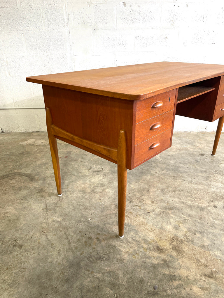 Danish Mid Century Modern Teak Floating Desk