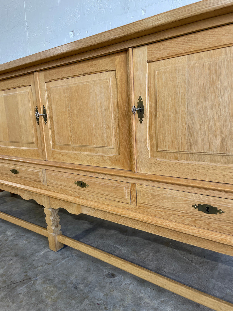 Danish Brutalist Oak Henning Kjaernulf Sideboard or Console