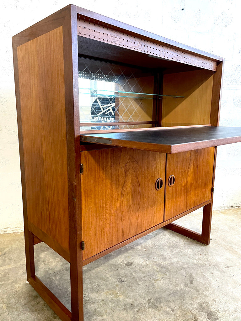 Danish Modern Teak Bar Cabinet by Arne Wahl-Iversen for IKEA