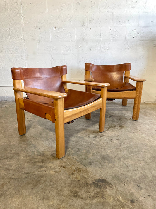 Pair Scandinavian Modern "Natura" Chairs by Karin Mobring