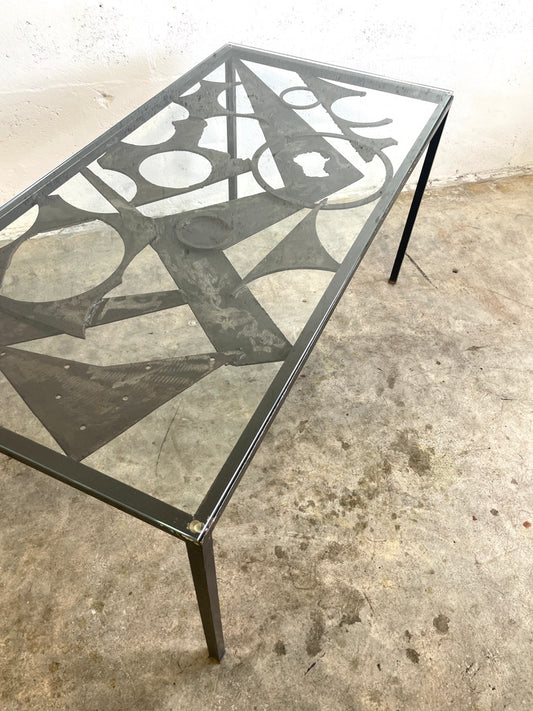 Mid Century Brutalist Coffee or Console Table