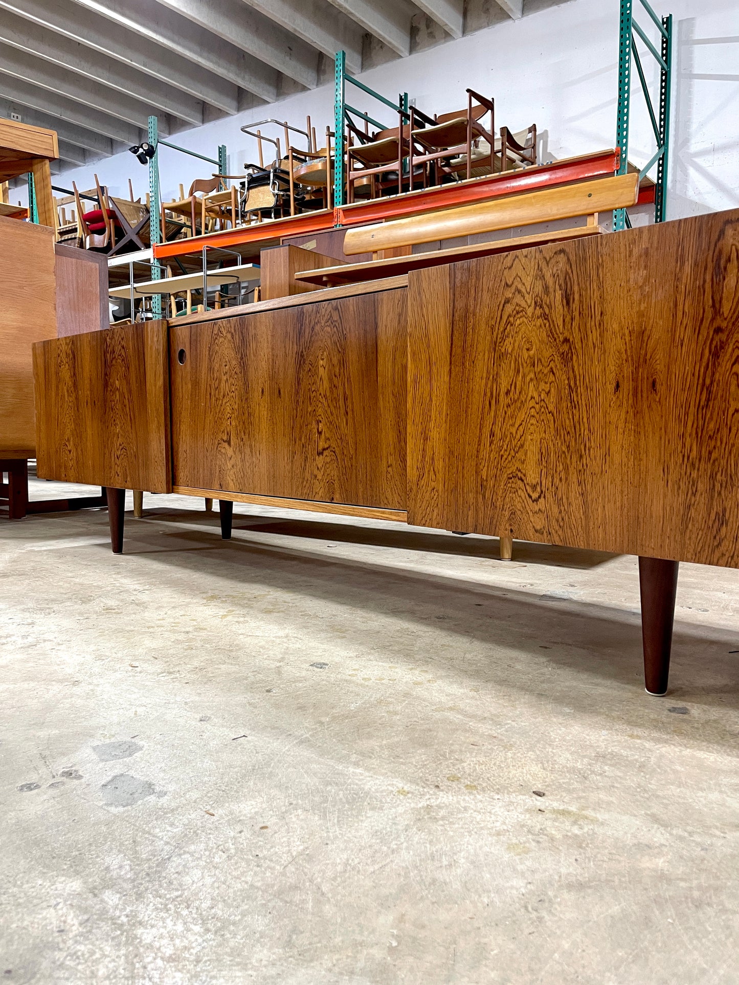 Ib Kofod Larsen Danish Modern Rosewood Credenza or Console