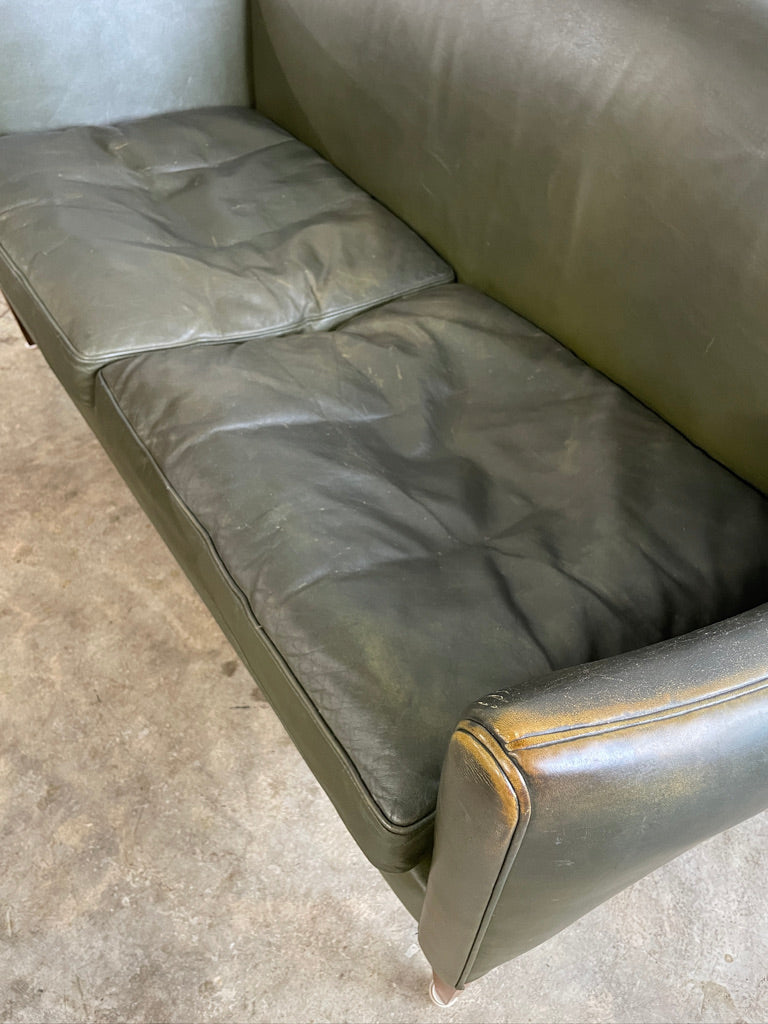 Illum Wikkelsø V12 Leather Sofa or Loveseat Danish Modern