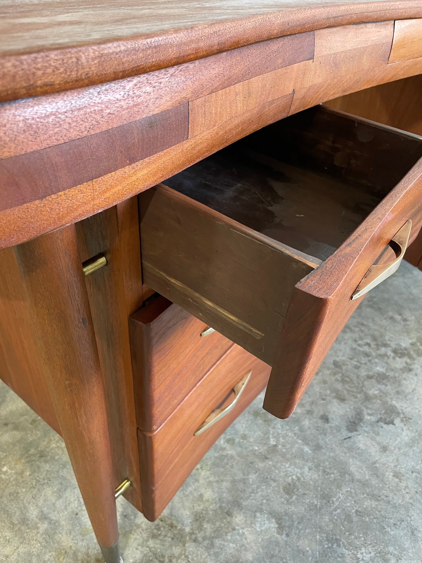 Mid Century Modern Kidney Shaped Desk