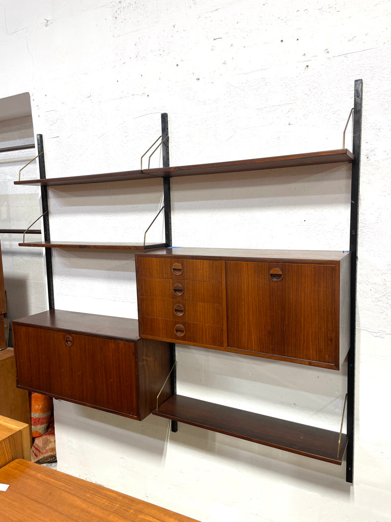 Danish Mid Century Modern Rosewood Wall Unit by HG Furniture