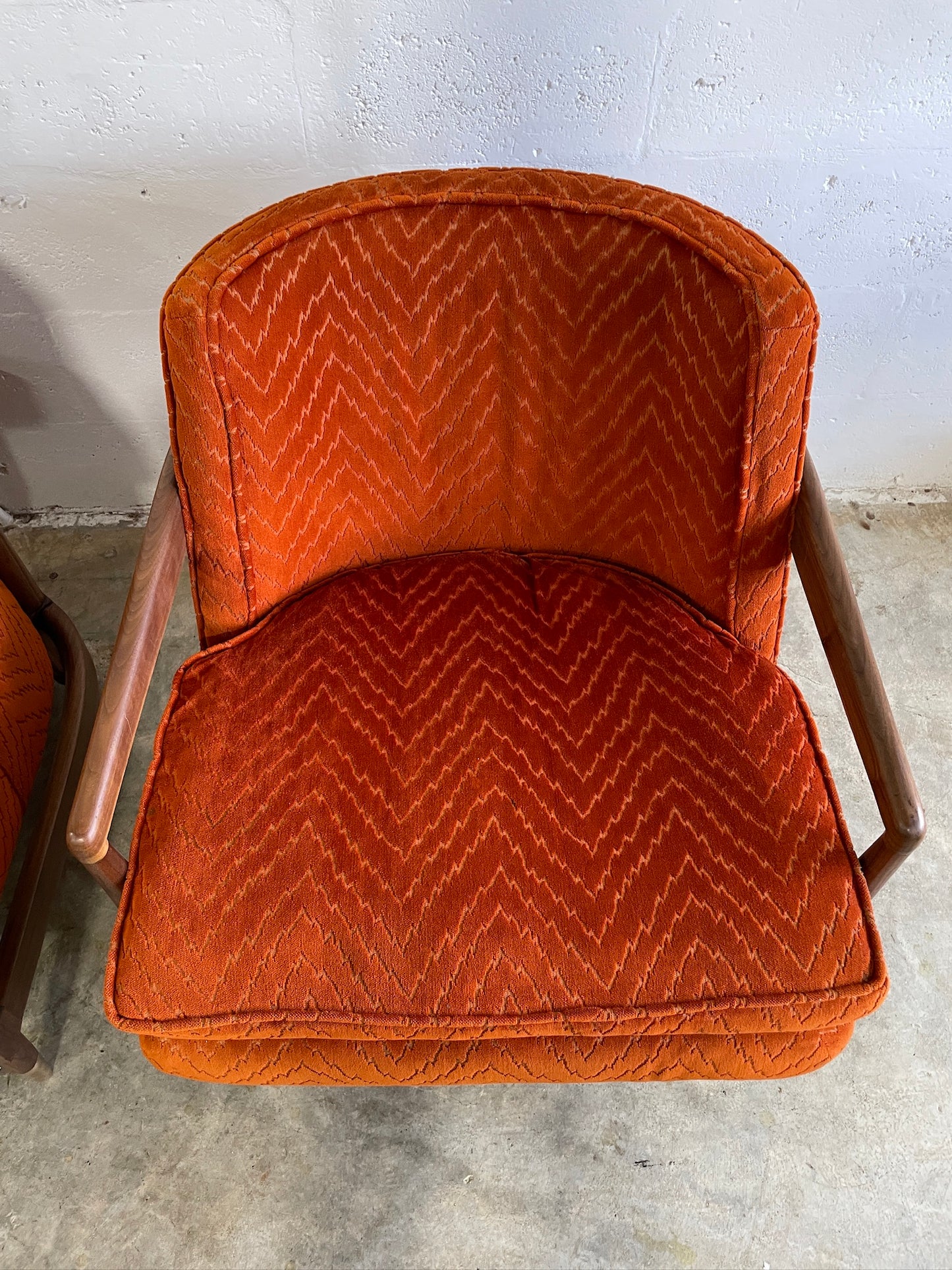 Pair Mid Century Modern Club Chairs