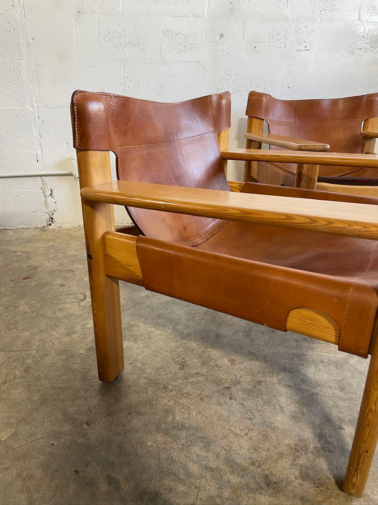 Pair Scandinavian Modern "Natura" Chairs by Karin Mobring