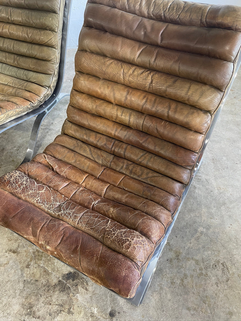 Arne Norell "Ari" Lounge Chairs Pair Scandinavian Modern