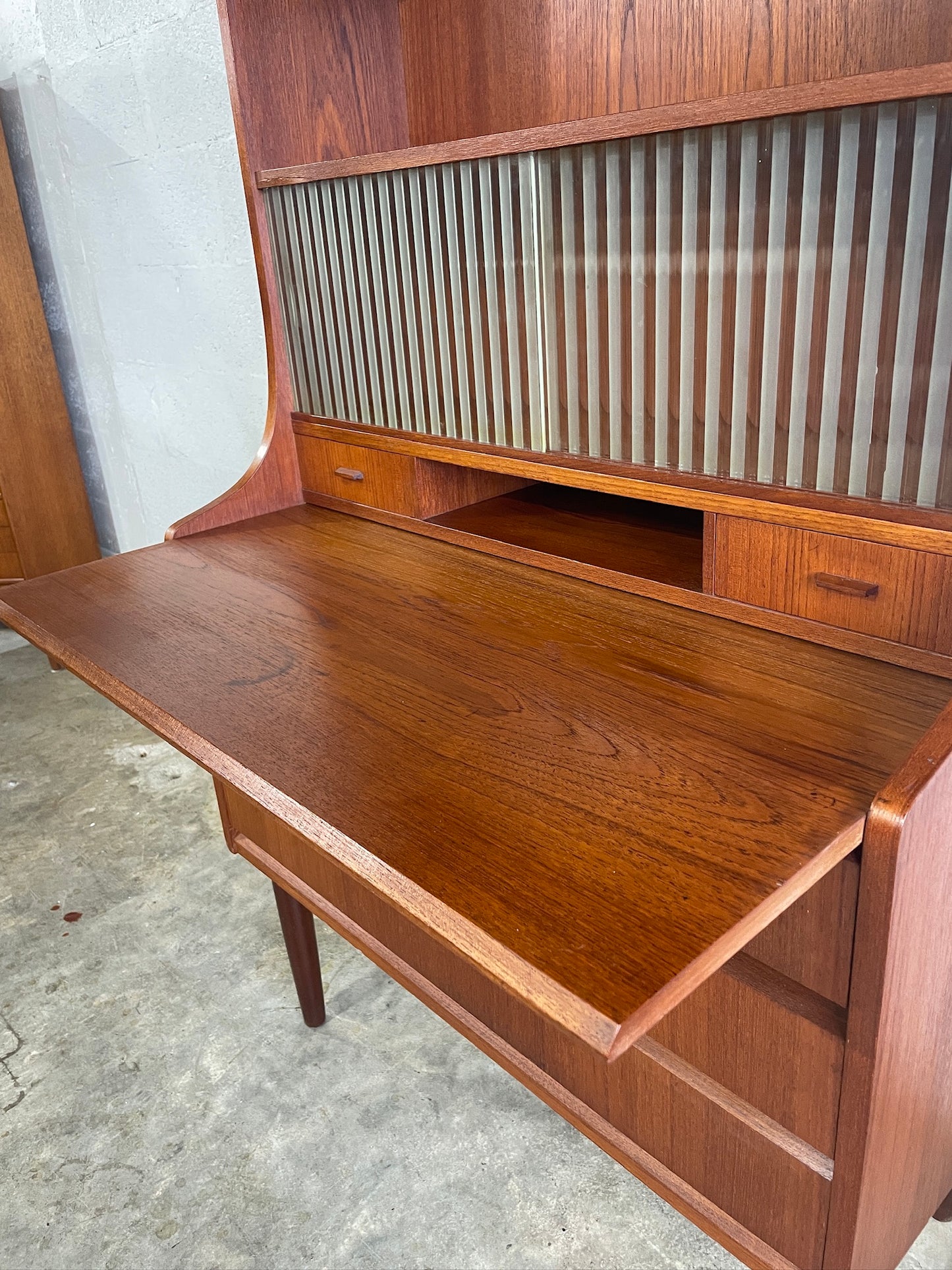 Danish Mid Century Modern Tall Teak Bookcase